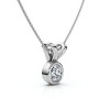 Pompeii3 Dainty Stackable Solitaire Bezel Diamond Pendant 14k Gold Lab Created EF/VS - 3 of 4