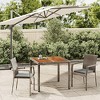 vidaXL Patio Dining Set 3 Piece, Patio Conversation Set with Cushions, Outdoor Furniture Set for Garden Backyard Poolside, Gray Poly Rattan - 2 of 4