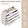 Changing Table Dresser with 8 Wood Drawers, Classic Nursery Dresser, Changing Shelves,White - 4 of 4