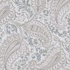 Ellis Shannon Printed Paisley Pattern on Cotton Fabric Tailored Pairs 3" Rod Pocket Natural - 4 of 4