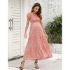 LXT-Women's Square Neck Ruffle Layered Smocked Maternity Dress - 4 of 4