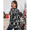KOJOOIN Women's Ugly Christmas Cardigans Button Down Open Front Knit Pullover Long Sleeve Cardigan Sweaters - 4 of 4