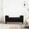 53.5"W Upholstered Bench, Ottoman Bench With Wood Legs & Bolster Pillows For End Of Bed, Bedroom, Living Room, Entryway - 2 of 4
