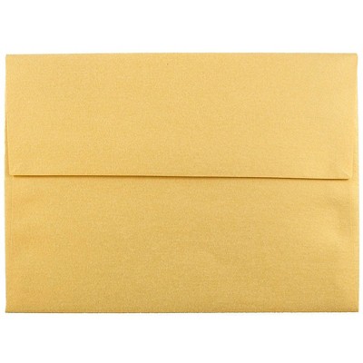 JAM Paper A6 Metallic Invitation Envelopes 4.75 x 6.5 Stardream Gold GCST658I