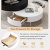 Dexmalle Modern Round Lift-top Nesting Coffee Tables with 2 Drawers - 4 of 4
