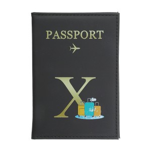 Unique Bargains Durable Letter Pattern Passport Holder 1 Pc - 1 of 4