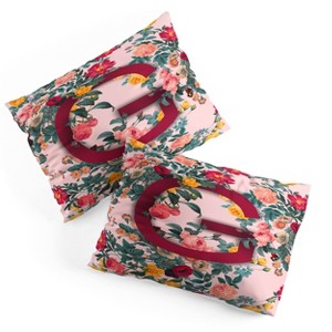 Deny Designs Standard Burcu Korkmazyurek Summer Botanical Monogram Pillow Shams - 1 of 3