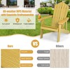 Costway Adirondack Chair HIPS Adirondack Chair with Cup Holder & Cushion Black/Green/Navy/Grey/White/Yellow - 4 of 4