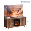 Farmhouse 58'' TV Stand For Tvs Up To 70'' With Electric Fireplace and 2-Door - 4 of 4