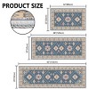 FURNIinspire Floor Mats 3 Piece Modern Kitchen Rug Non-Slip Floor Carpet Large Machine Washable Area Rugs for Bathroom, Blue, 20"*60" - 3 of 4