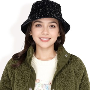 Anna-Kaci Women's Sequin Bucket Hat with Sparkling Design and Reversible Feature for Stylish Casual or Party Looks - 1 of 4