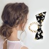 Unique Bargains Grace Rhinestones Bow Ribbon Hair Elastic Band 1 Pc - 2 of 4