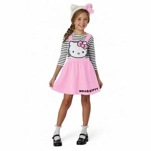 Hello Kitty Hello Kitty Pink Overall Dress Child Costume - 1 of 4
