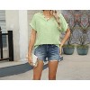 Womens Summer Shirts V Neck Short Sleeve Shirts for Women - 3 of 4