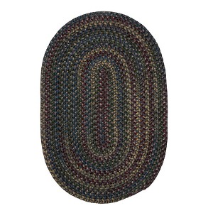 Colonial Mills Midnight Braided Runner, Charcoal 2'x10', Oval Shape - 1 of 2