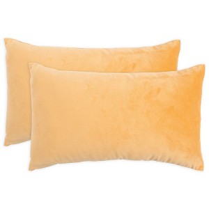 KAF Home Velvet  Set of 2 Pillow Covers - 12" x 20" - 1 of 2