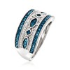 Ross-Simons 0.50 ct. t.w. Blue and White Diamond Ring in Sterling Silver - 3 of 4
