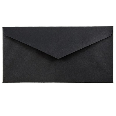 JAM Paper Monarch Envelopes 3.875 x 7.5 Black Linen 317572