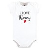 Hudson Baby Infant Girl Cotton Bodysuit and Pant Set, Girl Mommy Red Black - 3 of 4