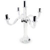 HomeRoots 20" Clear And Silver Crystal Tabletop Candelabra Candle Holder - 4 of 4