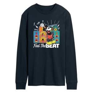 Men's - Disney - Mickey Feel The Beat Long Sleeve Graphic T-Shirt - 1 of 4