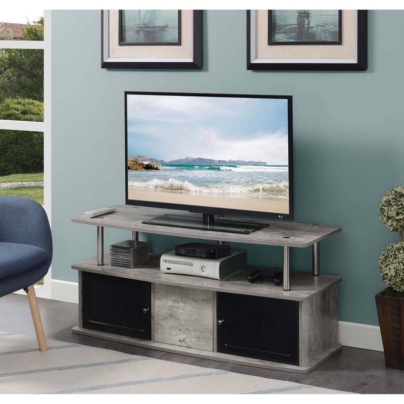 Designs2Go TV Stand for TVs up to 50" with 3 Storage Cabinets and Shelf - Breighton Home, 2 of 5