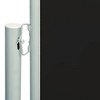 vidaXL Patio Retractable Side Awning 46.1"x236.2" Black - 3 of 4