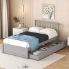 Modern Twin Size Platform Bed With 2 Drawers, Headboard And Footboard Wood Slats Support, No Box Spring Needed - 3 of 4