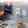 Surge Protector Wall Outlet Extender, Multi Plug Outlet Splitter with 3 USB Charging Blocks(1 USB C), Multi Plug Wall Charger for Home, Office, School - 3 of 4