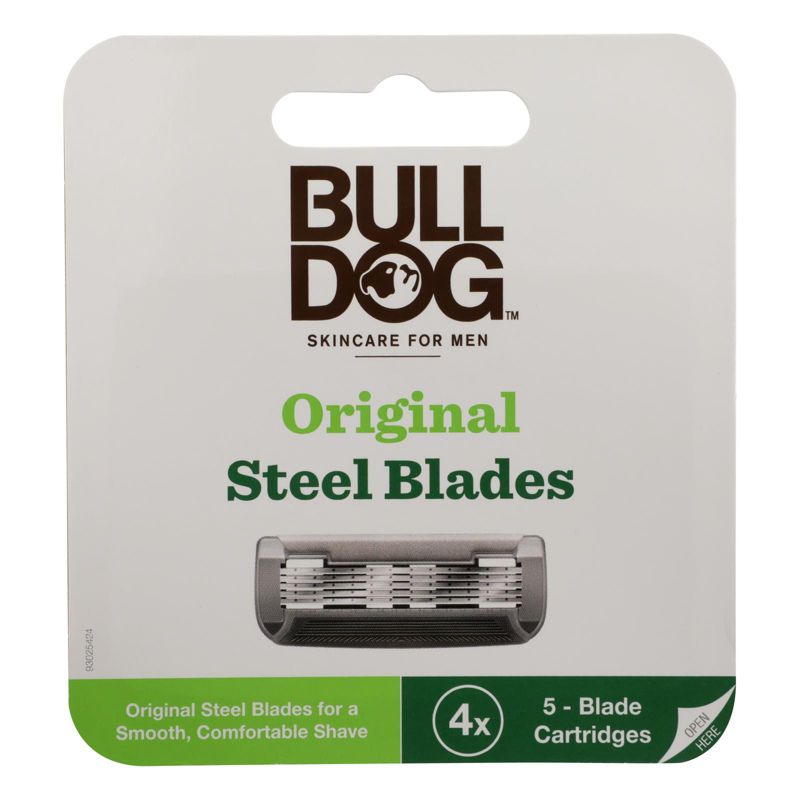 Bulldog Original Steel Blade Razor Refill Cartridges 4 Pack - 1 ct, 1 of 4