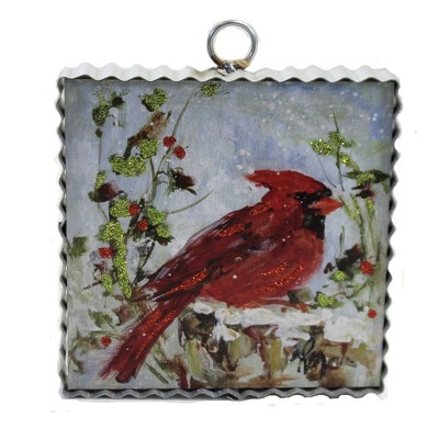 Home Decor 7.0" Rozie Winter Cardinal Chirstmas  -  Wall Sign Panels