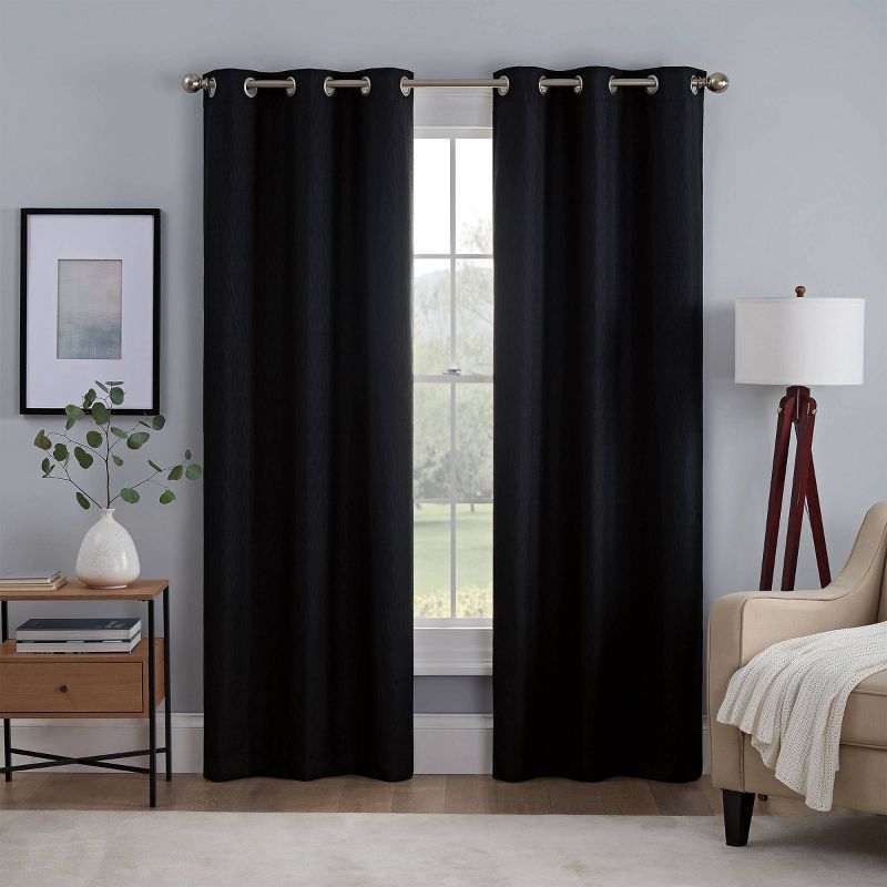 Set of 2 Kylie Absolute Zero Blackout Curtain Panels - Eclipse, 1 of 12