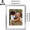 Americanflat 5 Pack of Picture Frames with Mat - Plexiglass Cover - 2 of 4