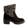 Eastside - Girls Black Faux Suede Ankle Boot w/Sweater Top - 2 of 4