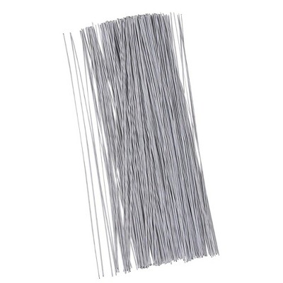 Juvale 300-Piece Silver 16-inch Floral Flower Wire Stems Florist Flower Arrangement, 18 Gauge