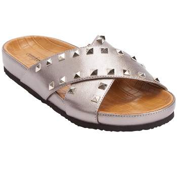 Comfortview Women's Wide Width Gia Footbed Sandal