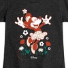 Girls' - Disney - Minnie Flowers Fitted Short Sleeve Graphic T-Shirt - 2 of 4