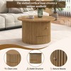 Anybear 30.5" Round Coffee Table for Living Room in Natural - 3 of 4