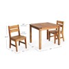 Acadia Outdoor Square Table and Chairs Set: Small Wooden Table with 2 Chairs for Kids Ages 2+ | Toddler Activity Table for Backyard & Outdoor Spaces - 2 of 4