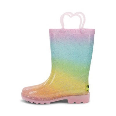 Western Chief Toddler Glitter Rainbow Rain Boots