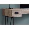 Vynxaria Computer Desk, Home Office, Laptop, Storage Drawers, 48"l, Work, Beige Laminate, Black Metal, Transitional - 2 of 4