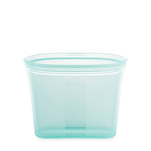Zip Top 24oz Reusable 100% Platinum Silicone Container - Sandwich Bag - Teal - image 1 of 4