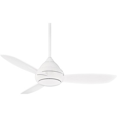 52" Minka Aire Modern Hugger 3 Blade Outdoor Ceiling Fan with LED Light White Wet Rated for Patio Exterior Porch Gazebo Garage
