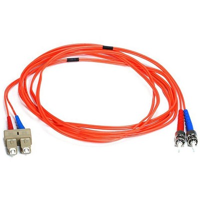 Monoprice Fiber Optic Cable - 3 Meter - Orange | ST to SC, OM1, 62.5/125 Type, Multi Mode, Duplex