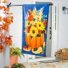 Evergreen Floral Pumpkin LInen House Flag 28 x 44 Inches Outdoor Decor for Homes and Gardens - 2 of 2