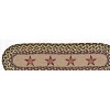 Earth Rugs Oval Stair Tread – Gold Stars Design, Braided Jute, Primitive Americana Accent, 27"x8.25" Country Stair Mat - 3 of 3