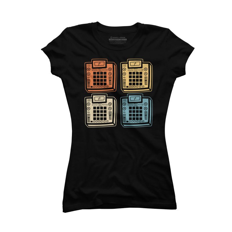 Junior's Design By Humans I make Beats In Color By MusicoIlustre T-Shirt, 1 of 3