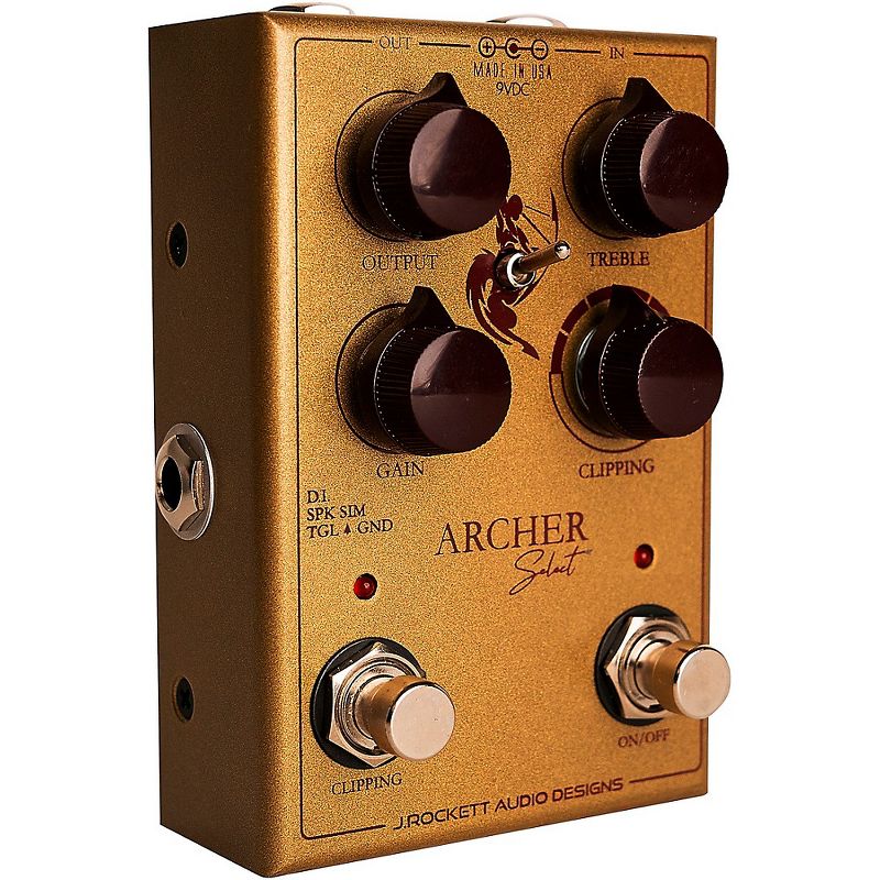J.Rockett Audio Designs Archer Select Boost/Overdrive Effects Pedal Gold, 2 of 3