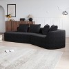 KWPZQEB 112" Modular Sectional Sofa, 4-Seat Oversized Convertible Couch with 4 Pillows & Deep Seat, Modern Chenille Curved Sofa for Living Room - 4 of 4