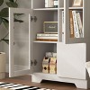 Lirago MDF Display Cabinet with Glass Doors & Drawer Multi-Functional Organizer for Bedroom/Living Room 25.6"D * 11.8"W * 39.4"H - 4 of 4